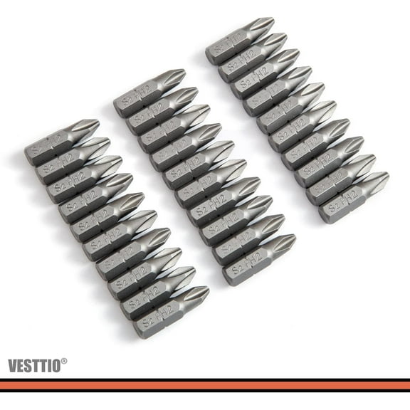 TYHREF-Phillips Bits Set, #2 PH2 Screwdriver Bits Set, Drywall Insert Bits, 30PCS 1 Inch Length, 1/4 Inch Hex Shank, S2 Alloy Steel, for Screwdriver Drill Driver, with Storage Case