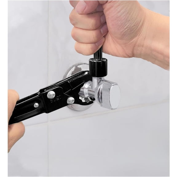 TYHREF-Plumbing Tools Dual Kwik Tite Wrench Kit,Angle Stop Wrench, Plumbing Wrench Angle Stop Wrench Kit, Angle-on Wrench Professional Plumber Wrench Tools Compression Angle Stop and Removing the Com