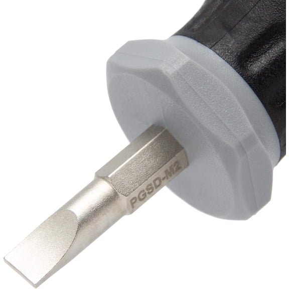TYHREF-Power Grip Stubby Screwdriver PGSD-M2 Gray (-)0.8x6.0
