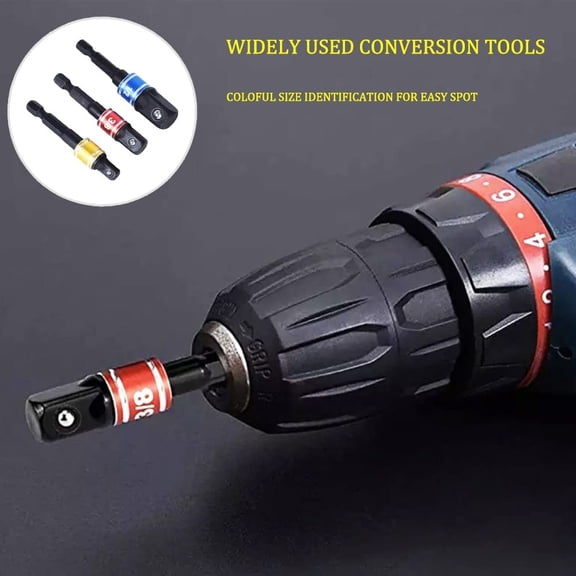 TYHREF-Right Angle Drill Attachment Adapter+ Quick Change Impact Driver Bit Socket Adapter Set Swivel Rotatable/Straight Hex Bit 1/2 3/8 1/4- 7pcs Drill Bit Extension Set for Narrow Space BC7