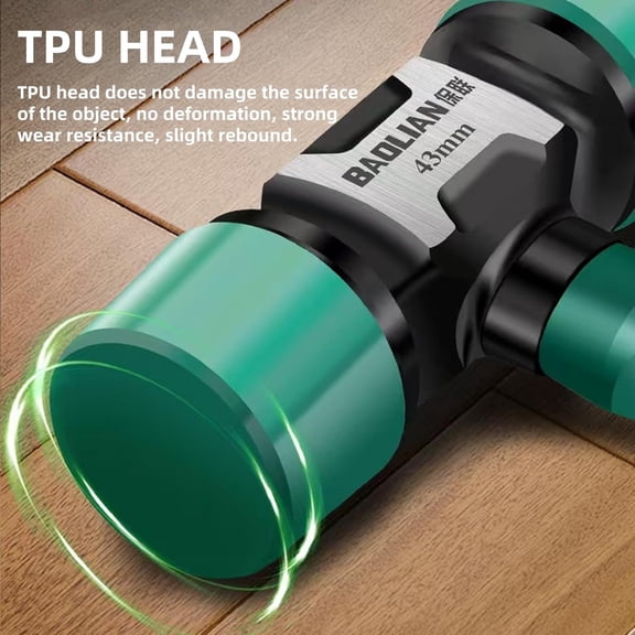 TYHREF-Rubber Mallet Double-Faced Flooring Hammer for Camping Woodworking Tile Installation and Automotive Repairs (27mm)