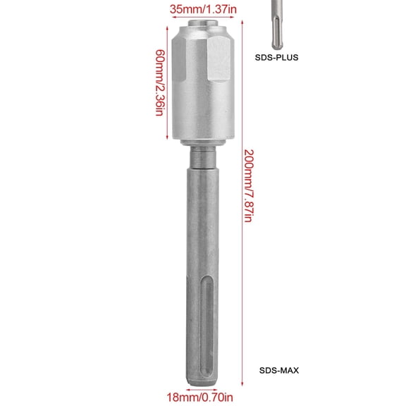 TYHREF-SDS Max to SDS Plus Adapter, 40 Chrome Steel Hammer Drill Adaptor for Rotary Hammers Connection SDS-Max to SDS-Plus Impact Drill Converter Shank Quick Tool