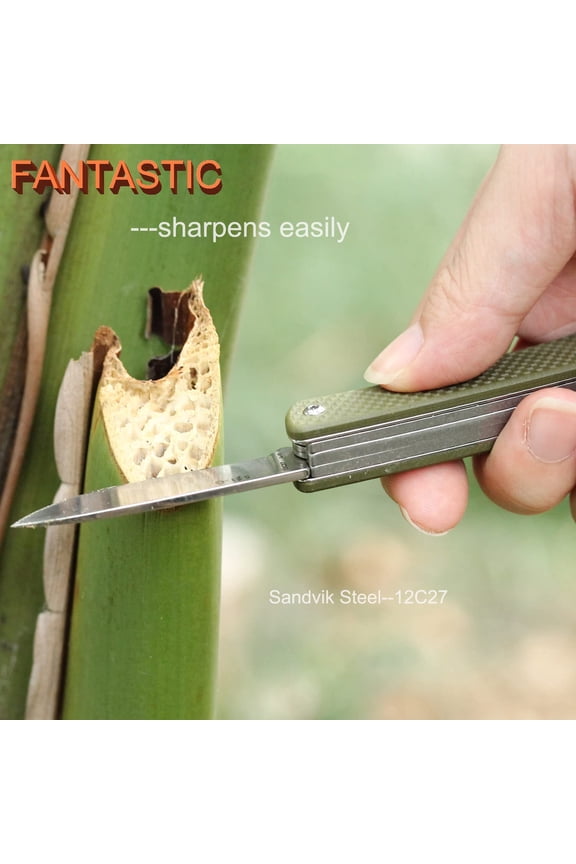 -Small Keychain Knife for Men,Women Gifts,5 in1 Multitool, 12C27 Steel,Mini EDC Tactical Folding Pocket Knives Camping Key Tool,Multifunction,Scissors,Screwdriver,Bottle Opener,Cute Outdoor Gea