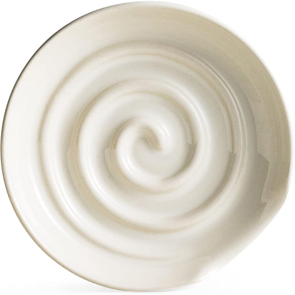 TYHREF-Spoon Holder, Ceramic Spoon Rest for Stove Top, Utensil Holder for Spatula, Coffee Spoon, Spoon Cradle, Kitchen Accessories for Stove, Christmas Gifts, White