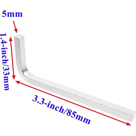 TYHREF-Square Head Wrench Set 5mm L Shaped Square Key 3.3-inch Length Square Head Screwdrivers -6pcs