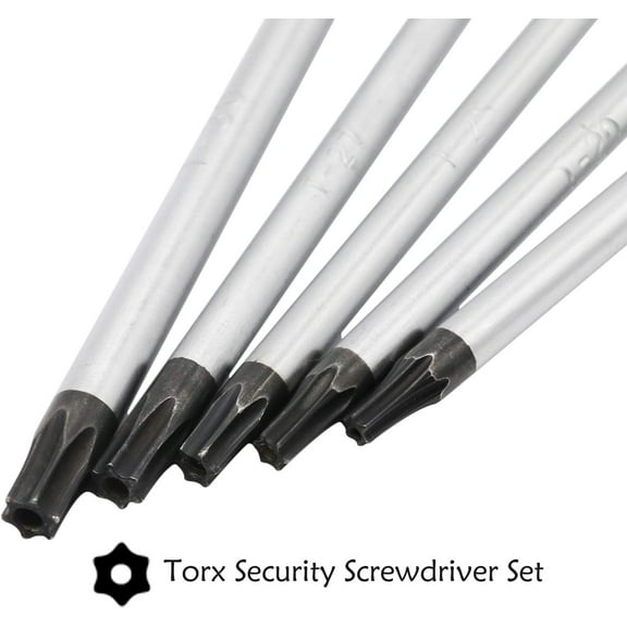 TYHREF-T15 T20 T25 T27 T30 Torx Screwdriver Set, 6inch Magnetic Torx Driver Star Bit Screwdrivers for Computer Repairing, Automobile Tools and Home Appliances,5-Piece