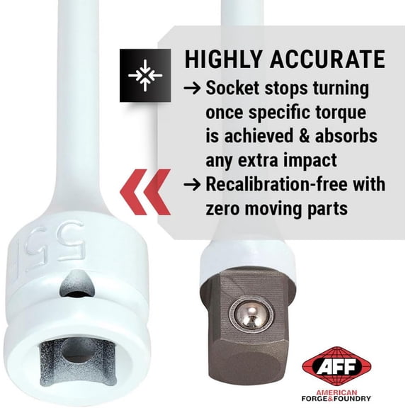 TYHREF-Torque Limiting Extension, 1/2" Drive, 55 ft/lbs, Light Blue, 40055