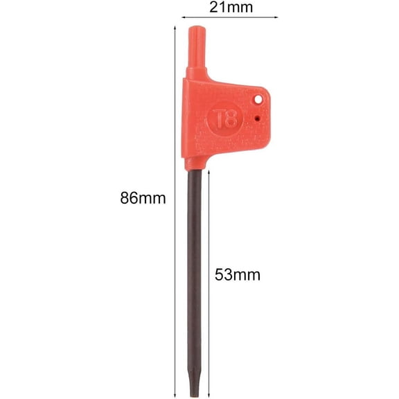 TYHREF-Torx Screwdriver, T8 S2 Flag Handle Star Driver Key Wrench Spanner 10 Pcs