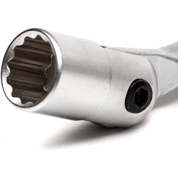 TYHREF-URREA 12-Point Flex Head Socket Wrench - 10mm Flexible Head Combination Wrench with Ratchet Box End & Fixed Open End - 1270-10M