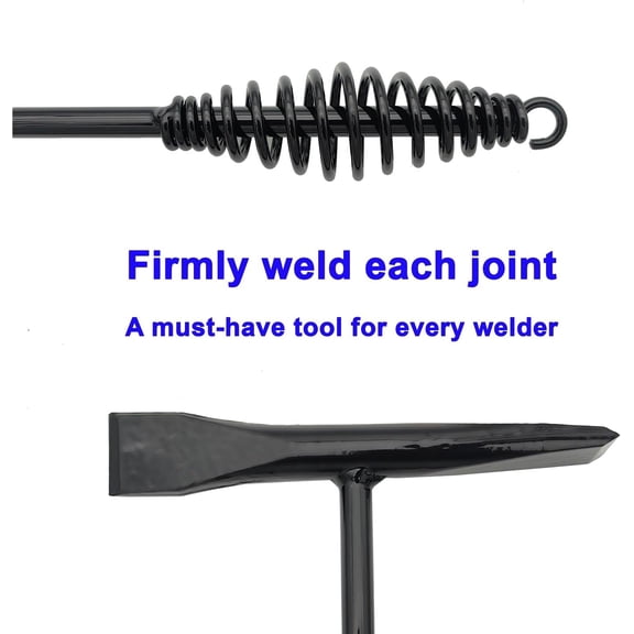 TYHREF-Welding Chipping Hammer with Coil Spring Handle,10.5",Cross Chisel and Vertical Chisel