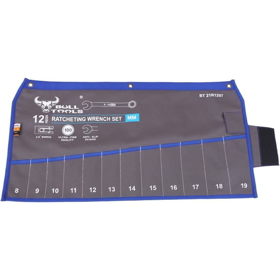 TYHREF-Wrench & Tool Roll Up SAE Pouch Organizer Bag Handmade Waterproof Printed Ballistic Polyester Canvas for Craftsman Gear Drive User Portable Easy Grip