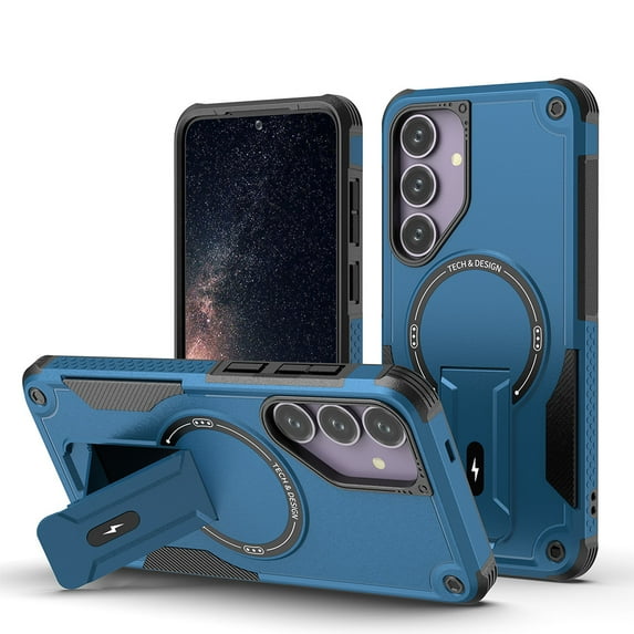 TYJKeJi Case with Holder Stander Kickstand Drop Resistant Shockproof Case For Samsung Galaxy S24 (6.2inch)