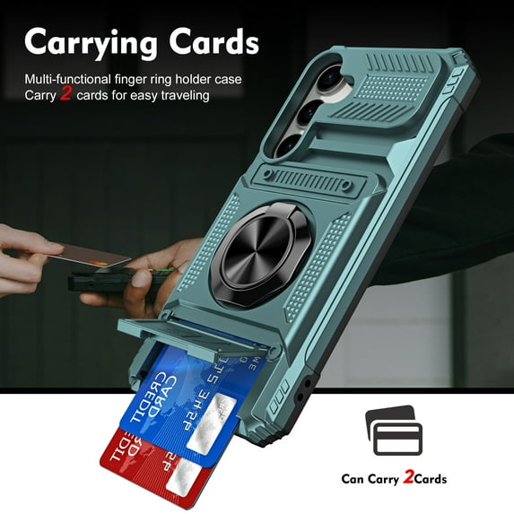 TYJKeJi Case with Holder Stander Kickstand Drop Resistant Shockproof Case For Samsung Galaxy S25 (6.2inch)
