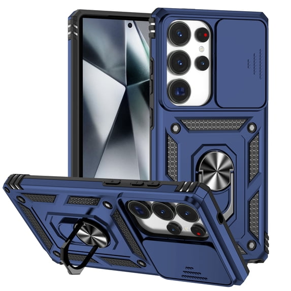 TYJKeJi Case with Holder Stander Kickstand Drop Resistant Shockproof Case For Samsung Galaxy S25 Ultra