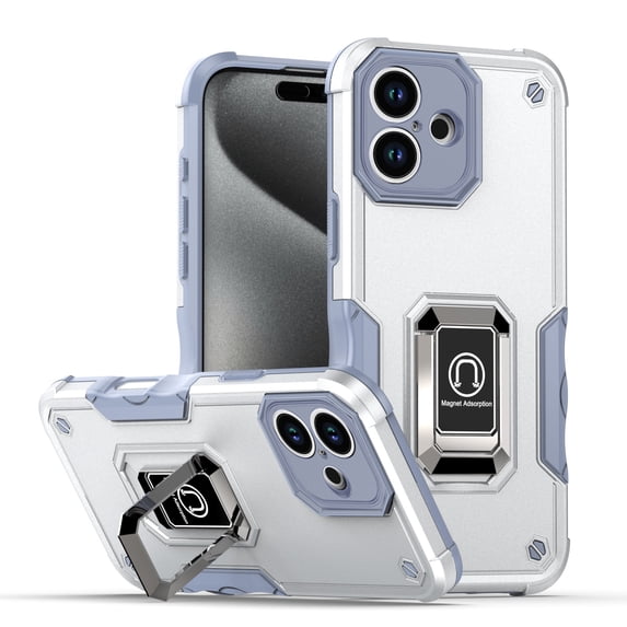 TYJKeJi Case with Holder Stander Kickstand Drop Resistant Shockproof Case For iPhone 16 (6.1inch)