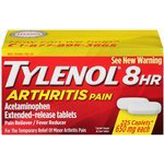 TYLENOL 8 HR Arthritis Pain Extended Release 650 mg Caplets 225 ea (2 Pack)