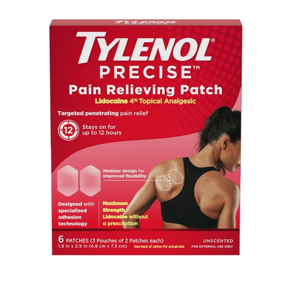 Tylenol Precise Pain Relief Patches, Max OTC Strength Lidocaine, 3 x 2 Count