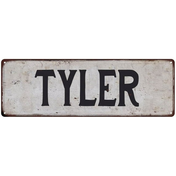 TYLER Vintage Look Rustic Metal City State Sign 6 x 18 Matte Finish Metal 106180041027