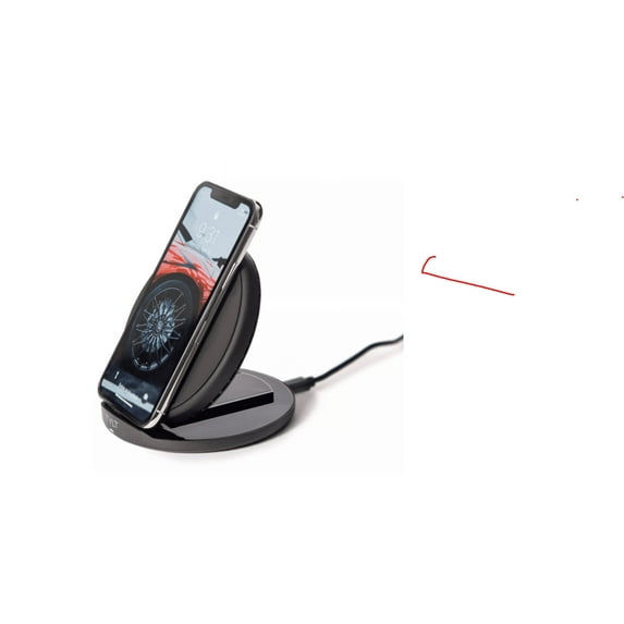 TYLT Crest | 10W Convertible Fast Wireless Charging Pad Compatible with Samsung, Apple, AirPods, and other Android Qi Devices, Portable Phone Charger Stand | Black