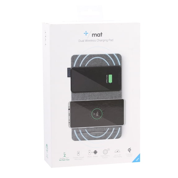 TYLT Dual Wireless Charging Pad - Gray
