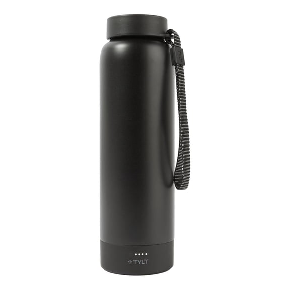 TYLT Hydration Bottle + Power Bank + Wireless Charger (5700mAh) - Black
