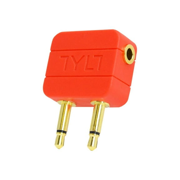 TYLT N-FLIGHT - Airplane audio adapter - mono mini jack (M) to stereo mini jack (F) - 90 connector