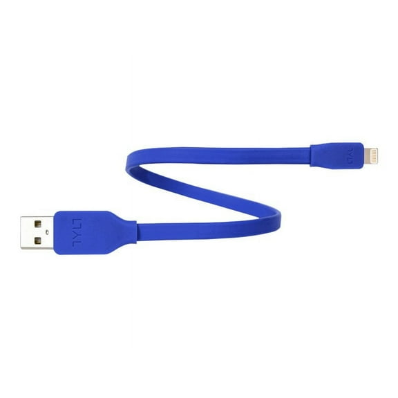 TYLT Syncable - Lightning cable - Lightning male to USB male - 1 ft - blue - flat