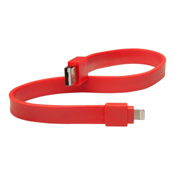 TYLT Syncable - Lightning cable - Lightning male to USB male - 1 ft - red - flat