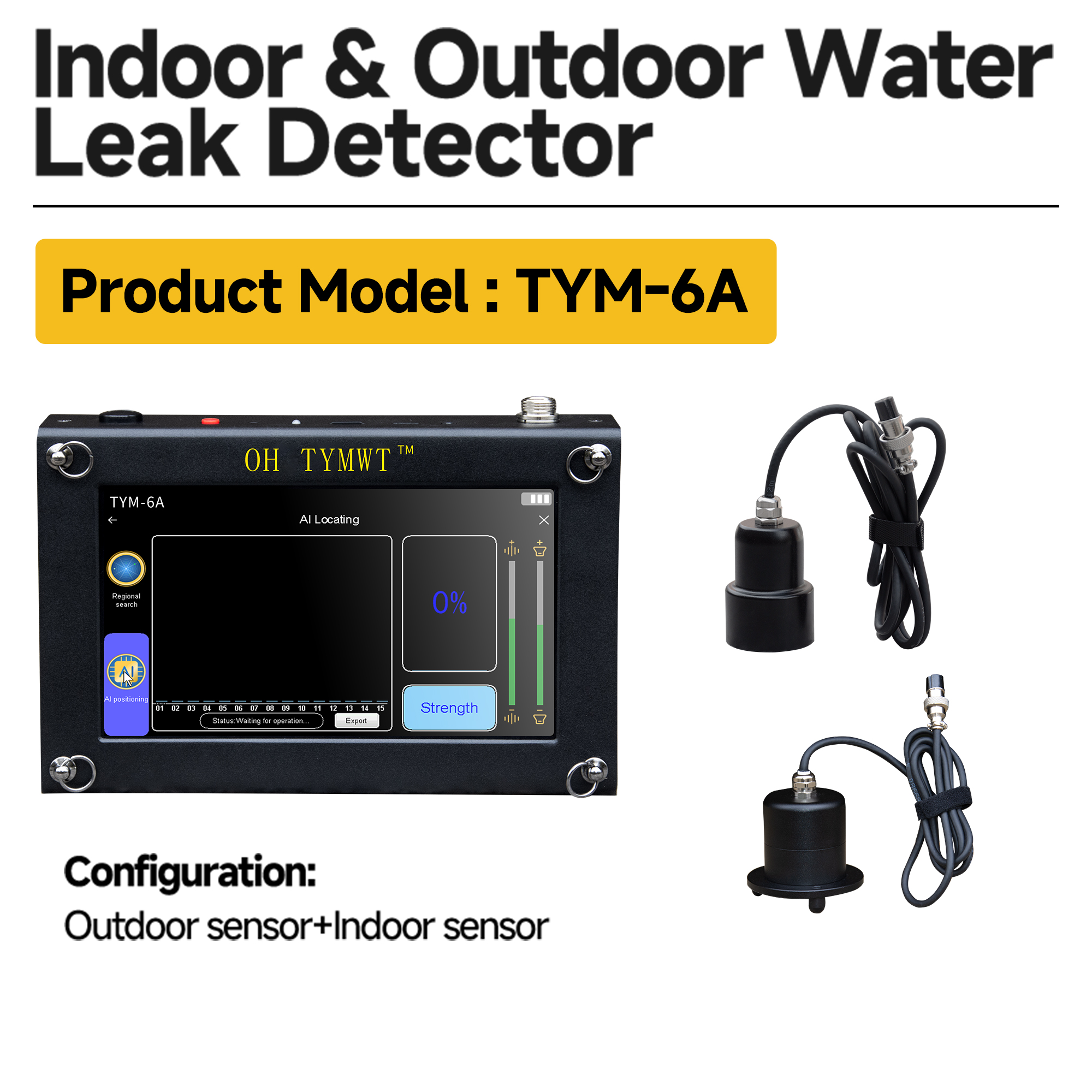 TYMA series Indoor Outdoor Water Leak Detection Device Plumbing Walls