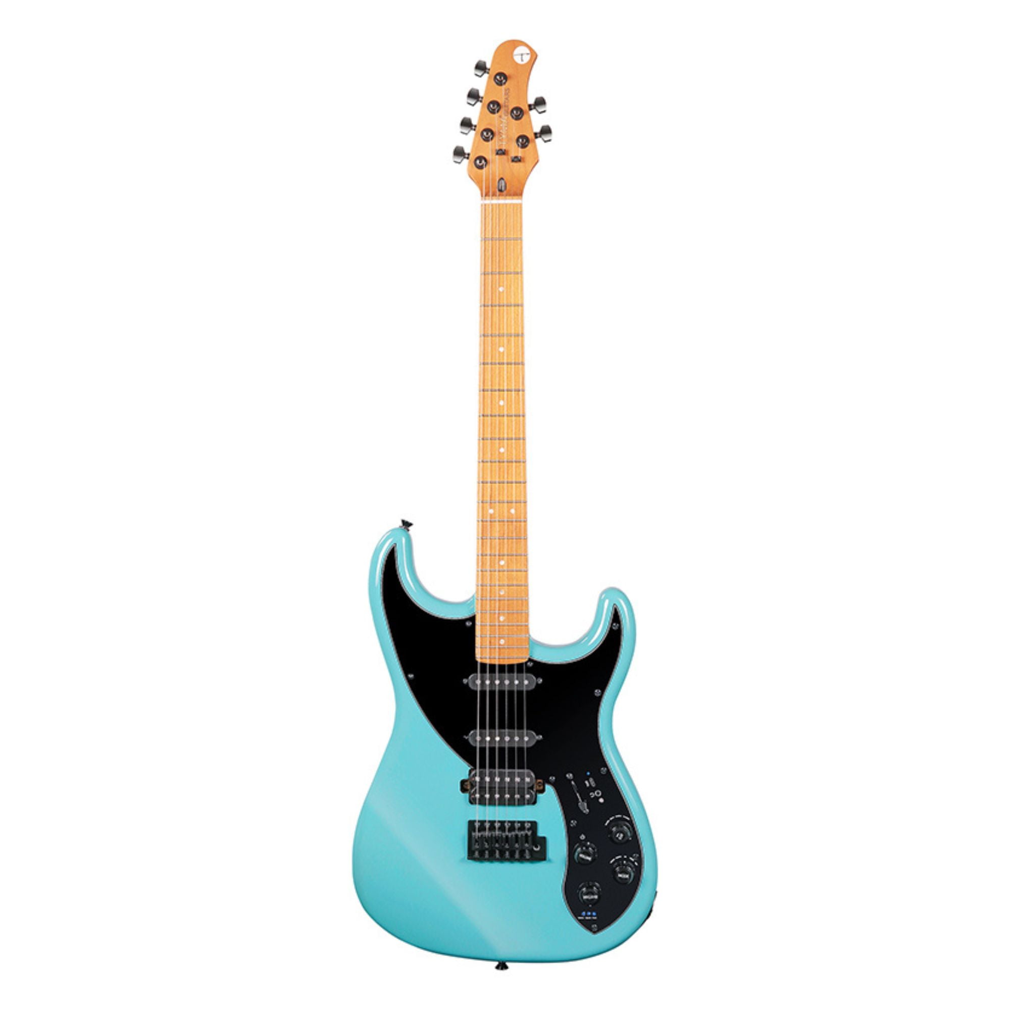 E7 Gulf Blue Maple Neck Smart Guitar with Built-in Effects