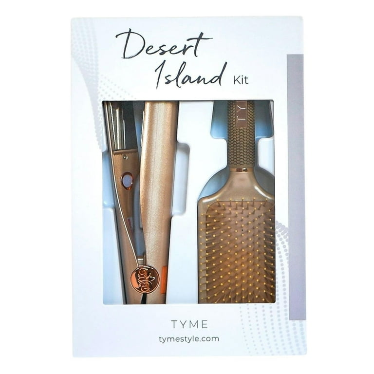 TYME Desert Island Kit, Pro Iron & Paddle Brush (Rose Gold
