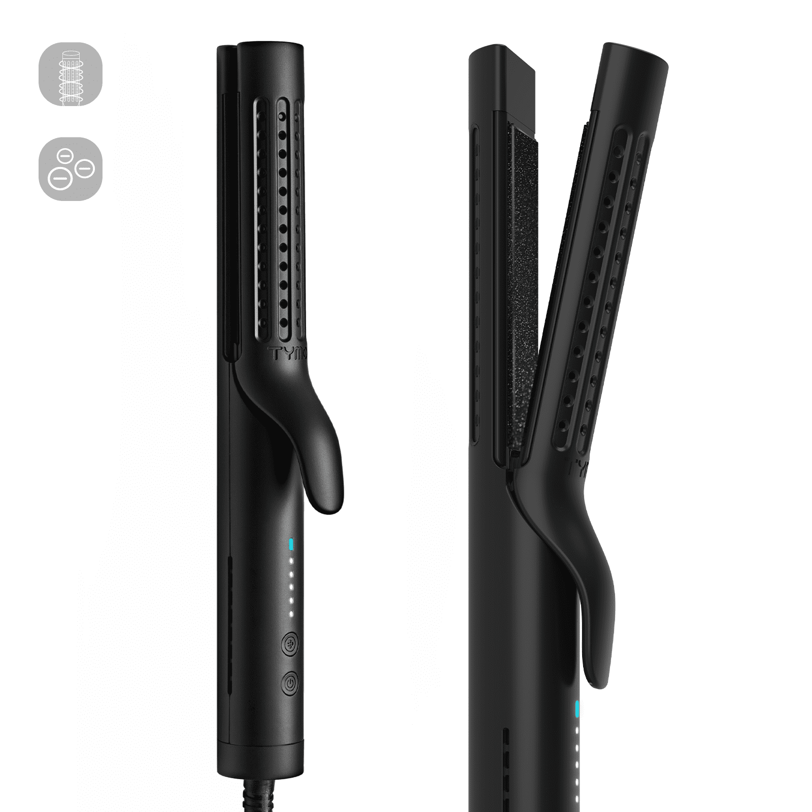 TYMO 360°Airflow Styler Hair Curling Flat Iron, 2 in 1 Ionic Hair