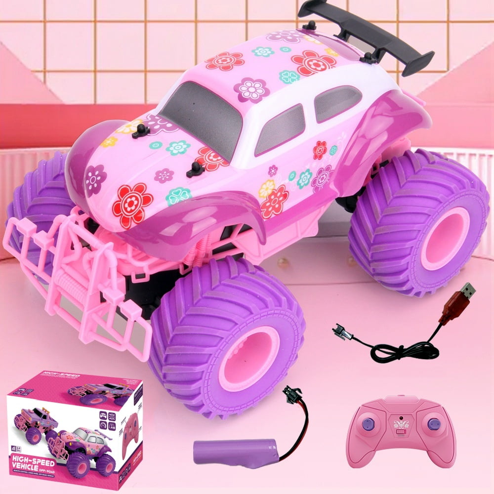 TYMZDYN 1:16 Pink RC Car Remote Control Cars Toy Radio Controlled Car Trucks Toys Gifts Presents for Girls Kids Ages 6+