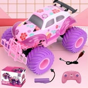 RC Truck 1/16 Remote Control Cars with Lights, Gifts for Girls Kids Ages 6+