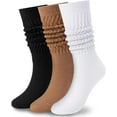 thumbnail image 1 of TYMZDYN 3 Pairs Slouch Socks for Women Size 9-11 Soft Extra Long Scrunch Knee High Boot Socks, 1 of 7