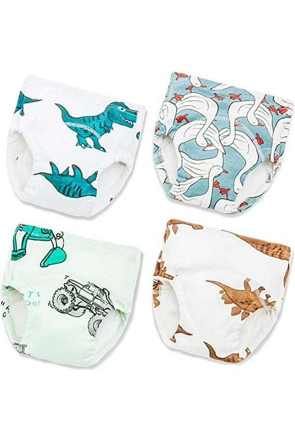 4 Packs Training Pants for Boys Waterproof Training Pants Toddler Potty Training Underwear Boys Baby Potty Training Toilet