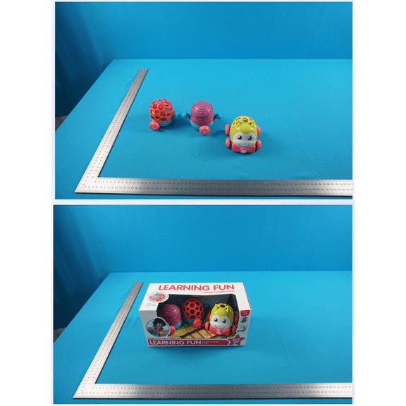 Ludolm Baby Cars Toys for Babies 6-12 Months, Infant Toys Caterpillar Car Baby Boy Toys Soft Cars Ball Rattle Musical Toddler Push and Go Truck, Development Gift (Five Star-Caterpillar)