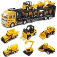 thumbnail image 1 of TYMZDYN Construction Truck Toy Die-cast Play Vehicle Set with 6Pcs Mini Crane Mixer Dump Excavator Car, 1 of 6