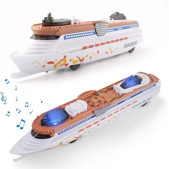 TYMZDYN Cruise Ship Model Toy Ocean Liner Boat Toy with Light and Sound for Kids Toddlers Boys Girls Adults Age 3-12+ Birthday Children's Day Gift Home Decoration Collection