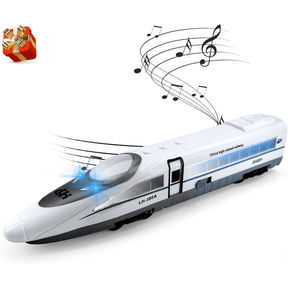 TYMZDYN Electric Bullet Train with Lights and Sounds Subway Locomotive Engine High Speed Toy Train Model Inertial Driving Play Vehicle for Kids Age 3+