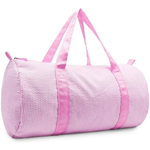 BTEPSGA Kids Cute Weekender Duffel Bag for Travel Overnight Sports Outdoor Seersucker Travel Bag(Pink)
