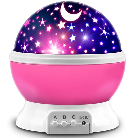 TYMZDYN Star Projector, Night Light Lamp Fun Gifts for 1-4-6-14 Year Old Girls and Boys Rotating Star Sky Moon Light Projector for Kids Bedroom Decor -Pink