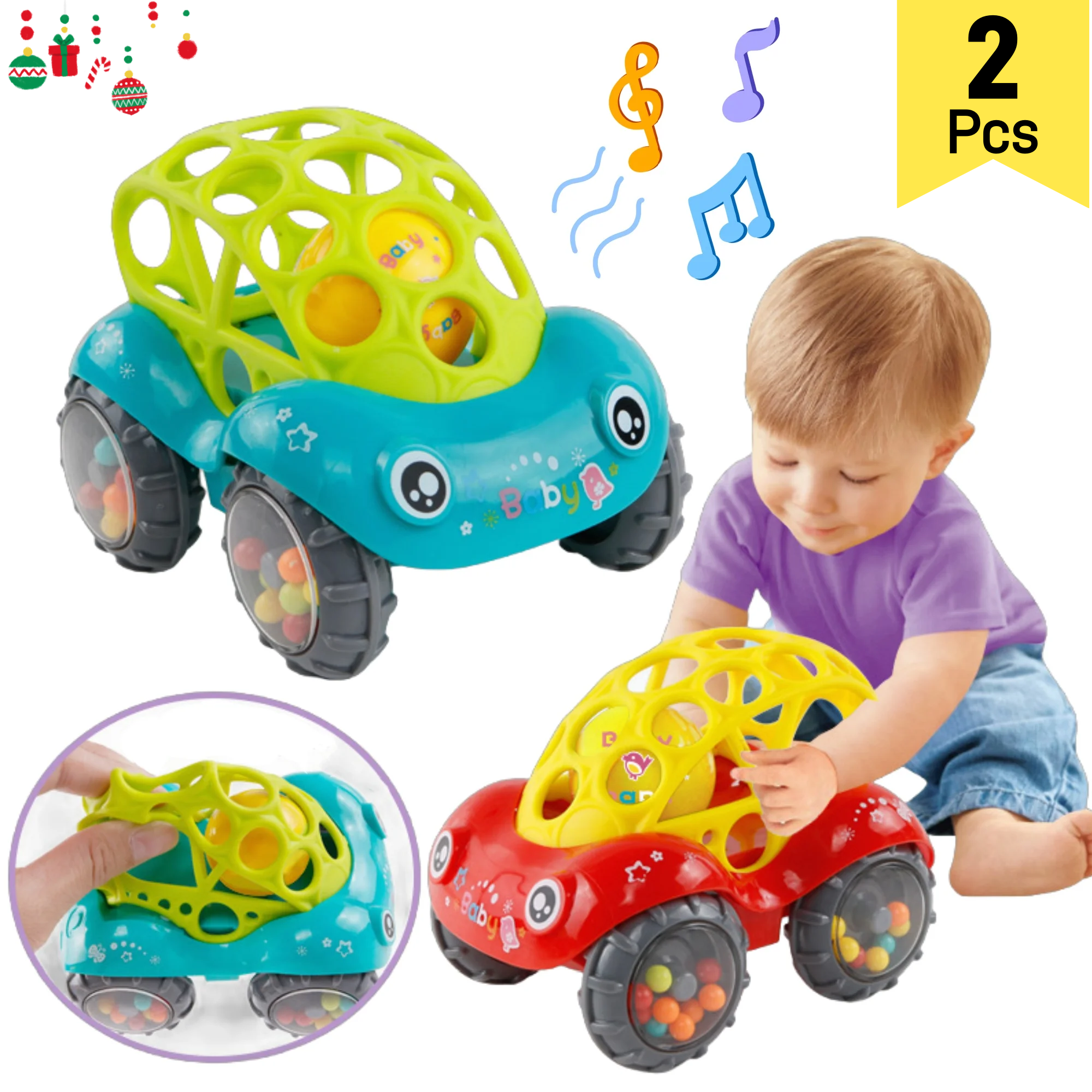 TYMZDYN Toy Cars for Toddlers 1-3 - Baby Car Toys for 3-18 Months, Car Toys for 1-5 Year Olds Boy Girl, Baby Toy Cars 3-18 Months Baby Trucks for 3-18 Month