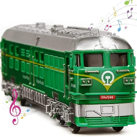 TYMZDYN Train Toys for Kids with Sound & Light - Train Set for 3 4 5 6 Years Old Boys Girls Classic Toy Gift for Holiday, Birthdays or Christmas,Green