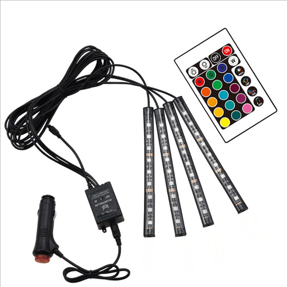 TYNZEO 2022 Car LED Strip Light Auto Car Interior Light Styling Decorative Atmosphere Lamps with Cigar Lighter Pathway Deco Floor Light