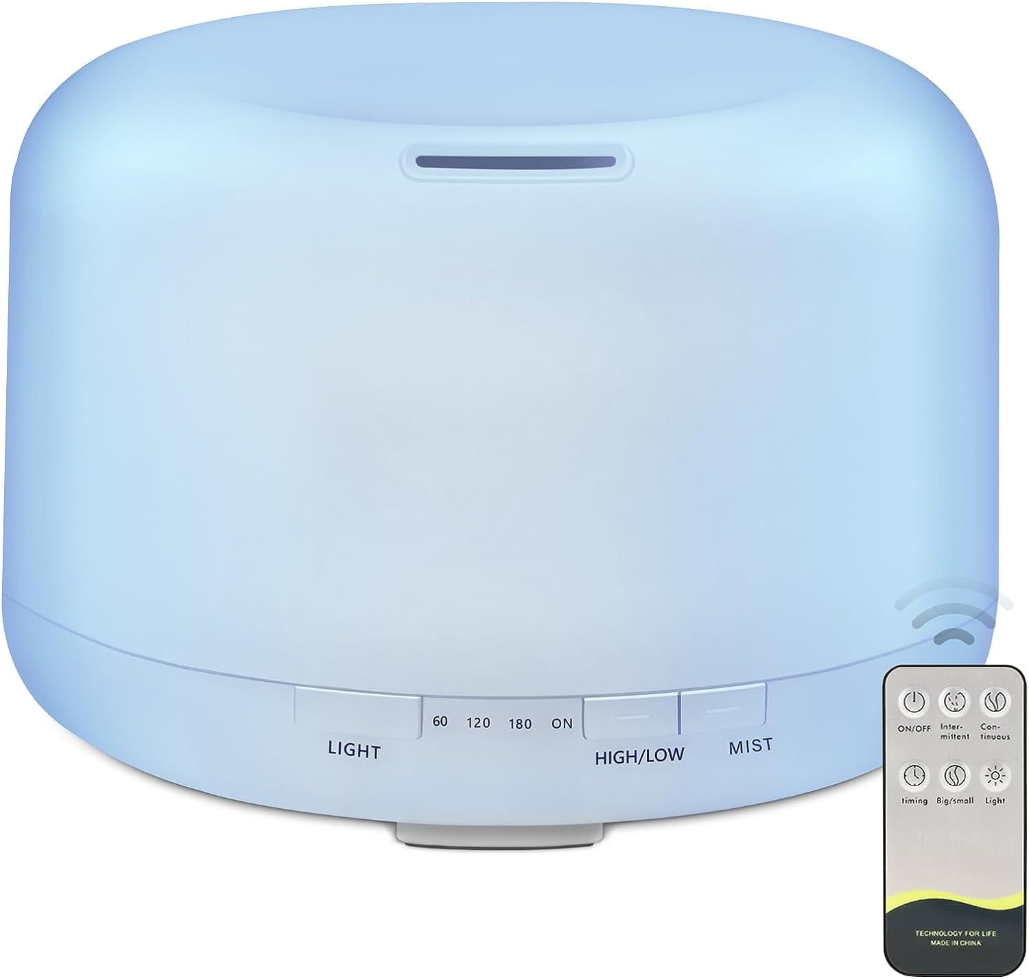 TYNZEO Essential Oil Diffuser Aromatherapy Humidifier: 500ml Grain Ultrasonic Aroma Air Vaporizer for Large Room Quiet Mist Humidifiers