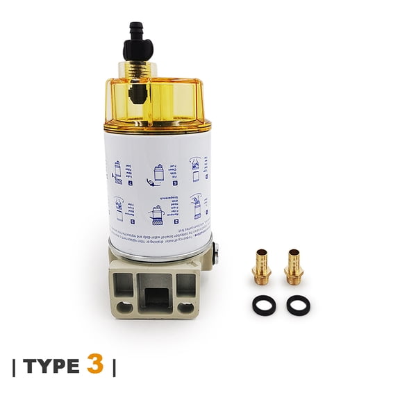 TYPE 3-Marine Outboard Boat Fuel Filter Assembly, Racor Marine Powerboat Diesel Fuel Water Separator, High Quality, S3GG