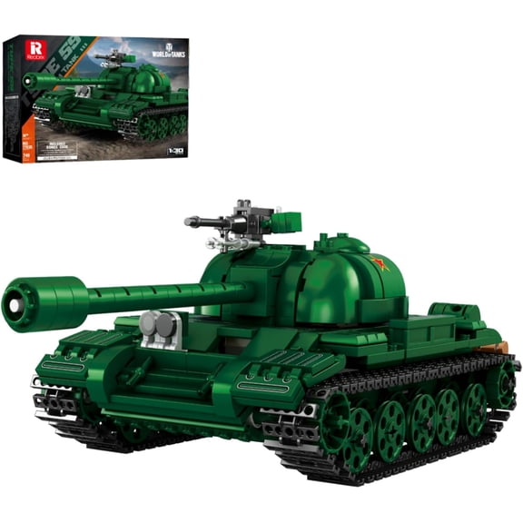 TYPE-59 Tank Building Set for Adults, 1:30 Scale Military Tank Model Kit, World of Tanks Authorized Products, DIY Construction Blocks for Military Fans