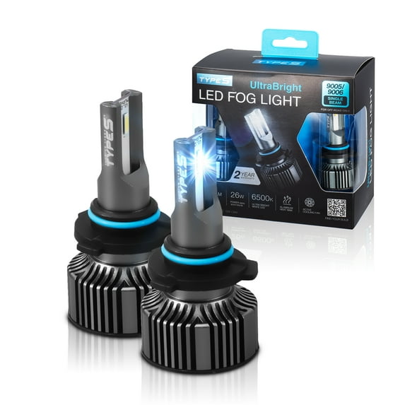 TYPE S - 9005/9006 UltraBright LED Fog Light - 1800LM Each, 6500K, 26W, Powersports, 2 Pack
