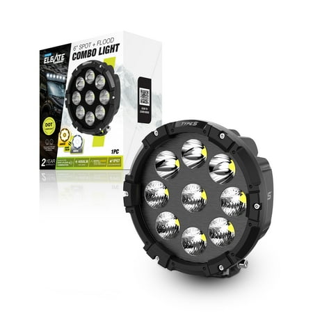 TYPE S - Elevate 6 Inch Spot + Flood Combo Beam Pod Light - DOT Compliant - 4,050 Raw Lumens, Waterproof, Die-cast, Off Road Lights, Truck, Jeep, UTV, ATV, SUV, 1 Pack price history and forecast - TYPE S LM534393